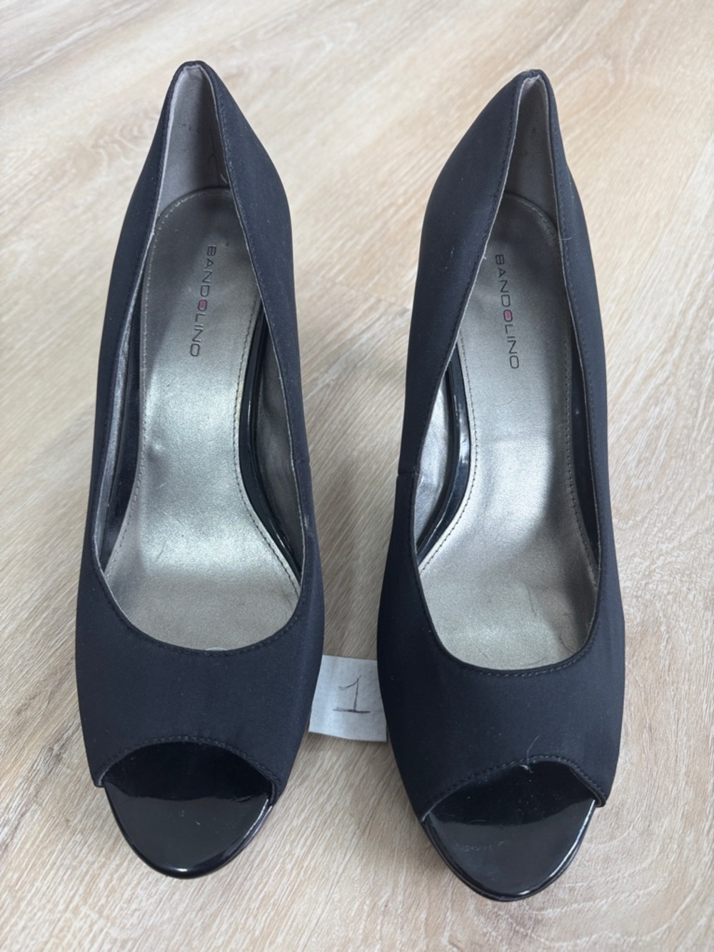 Bandolino Black Open-Toe Heels